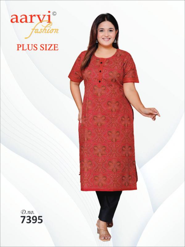 Aarvi Plus Size Vol-4 – Straight Kurtis